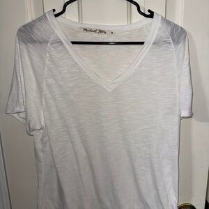 Michael Stars Soft White V-Neck Tee